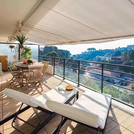 L8 Calm, Panoramic Sea View Withterrace, Parking & Ac Apartment Saint-Laurent-du-Var