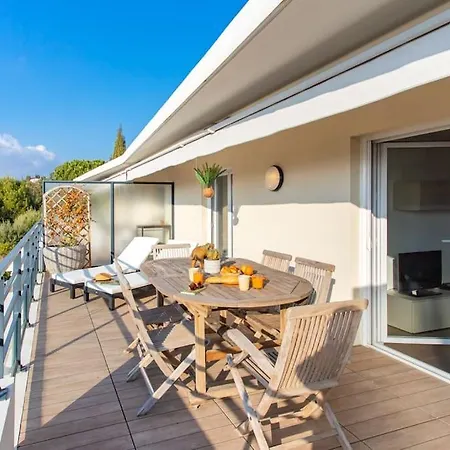 L8 Calm, Panoramic Sea View Withterrace, Parking & Ac Apartmán Saint-Laurent-du-Var